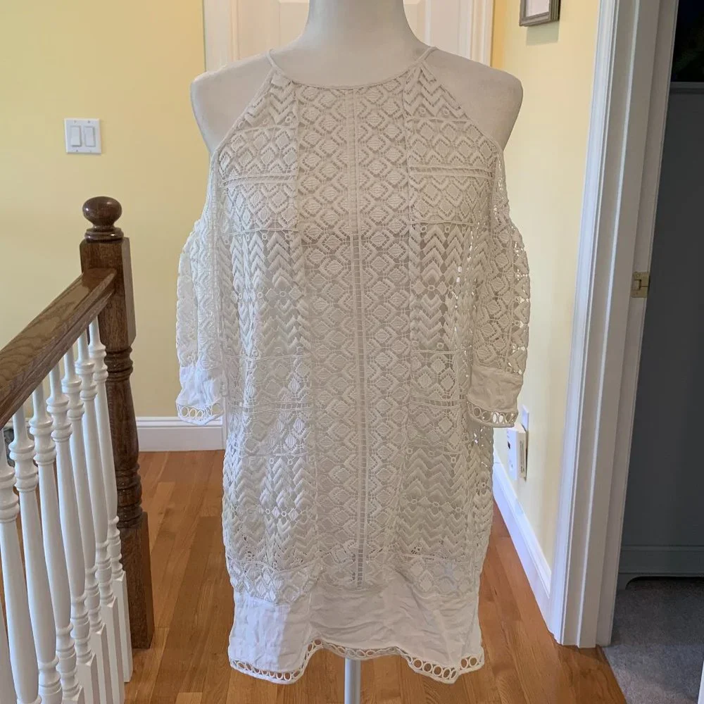 Ramy Brook Silas Cold Shoulder Lace Coverup Dress